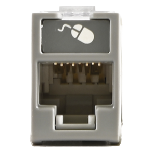 Jack Ultramax Cat6, UTP, Montaje Híbrido en Placa de Pared (Plano y Angulado), Color Gris, Punch Down