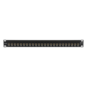 Patch Panel Ultramax. UTP, Precargado con Jacks Cat6A, 24 Puertos, Plano, 1U