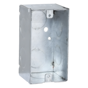 Caja (Chalupa) 4x2"/ Profundidad 2-1/8"/ 8 Entradas de 3/4"/Soldada