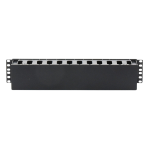 Organizador de Cables Horizontal de 2U para Rack de 19", Fabricado en Polímero Resistente a Deformaciones y Rayones