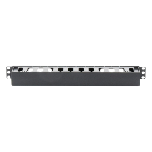 Organizador de Cables Horizontal de 1U para Rack de 19", Fabricado en Polímero Resistente a Deformaciones y Rayones