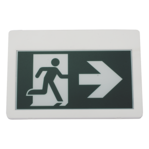 Letrero LED de Señalización de salida "Hombre Corriendo"/ Alto brillo / Uso en pared, lateral o techo / Batería de Respaldo Incluida con hasta 120 minutos de duracion