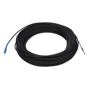 Rollo de Fibra Óptica Drop Redonda G657A2 Monomodo Simplex de 50 Metros (164 Pies) con Conectores SC/UPC-SC/UPC para Instalaciones Aéreas, Subterráneas o a la Intemperie