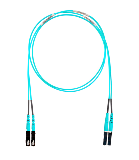 Jumper de Fibra Optica Multimodo 50/125 OM4, LC-SC Duplex, LSZH, Color Aqua, 6 Metros (19.69 Pies)