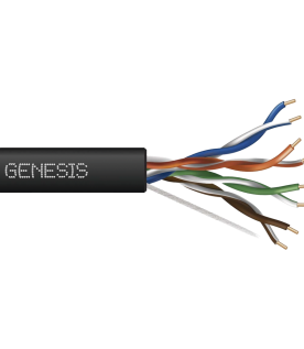 Bobina de Cable de 305 Metros (1000 Pies) UTP Cat6 RISER / Color Negro / UL, CMR SPNLS, Probado a 350 Mhz / Para Aplicaciones de CCTV, Redes de Datos, IP Megapixel, Control RS485