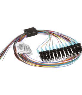 Kit de 12 Pigtails con Conector LC, Multimodo 50/125 OM4, 900um, de 1 Metro (3.28 Pies)