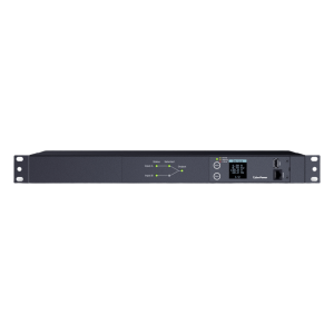 PDU ATS (Fuente Redundante Auto-transferible) Medible, Para Distribución de Energía, 2 Entradas 120 Vca NEMA5-15P, Con 10 Salidas NEMA 5-15R, Horizontal 19in, 1UR