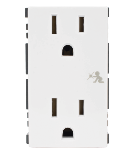 Módulo Dúplex de Contactos Eléctricos 10A 127V Color Blanco / Compatible con Cajas para Pavimento SM-CPAV-2 y SM-CPAV-4 / Requiere Adaptador SM-ADAP-FP para Fijación / Modelo 25424-30