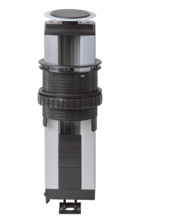Teleblock Simon K45 para Voz, Datos, Multimedia o Contactos Eléctricos / Capacidad para 5 Módulos K45 / Apertura Automática con Tapa Abatible / Instalación en Mobiliario de Oficina o Comercial / (KTLE205CY)
