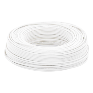 Bobina de 100 m (328 ft) / Cable para Alarma 4x22 AWG / CCA / Blanco