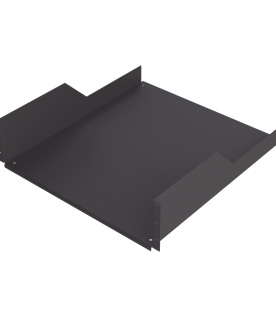Charola para Soportar Equipos en Rack de 19 in, Profundidad de 50 cm, Color Negro, 3U