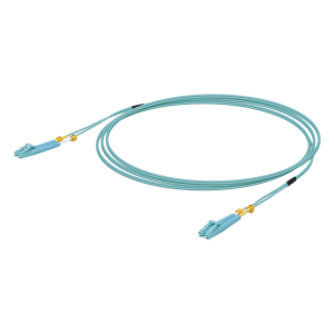 Jumper de Fibra Óptica Multimodo LC-LC Duplex 10 G, 50/125 OM3, Color Aqua, 3 Metros (9.84 Pies)