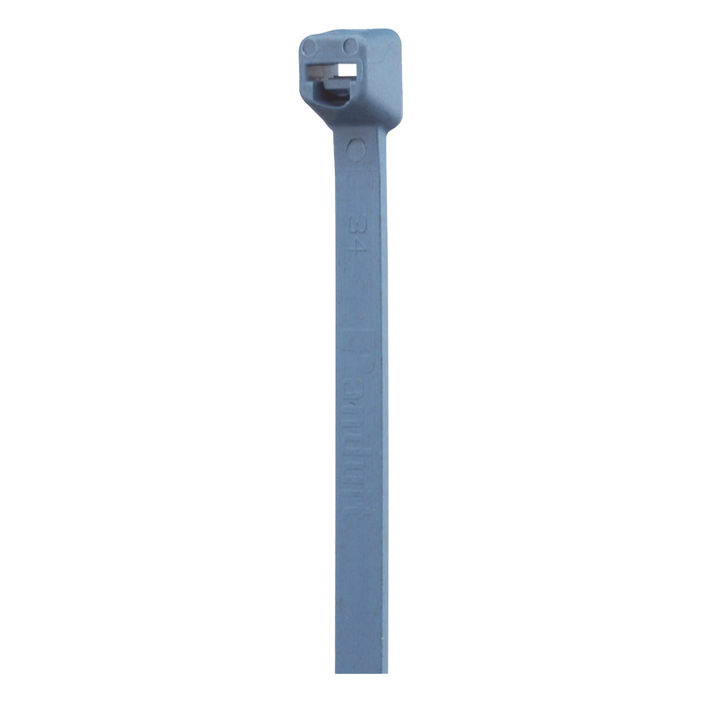 Cincho Pan-Ty™ 203mm Largo x 3.4mm ancho, Intermedio de Nylon 6.6 y Metal Detectable, Color Azul. 100 Piezas.