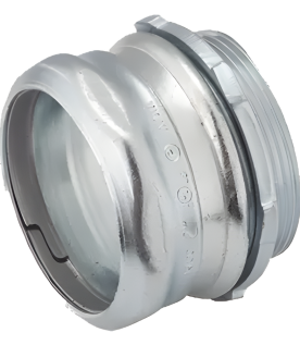 Conector de Compresión de Acero Galvanizado para Pared Delgada de 2".