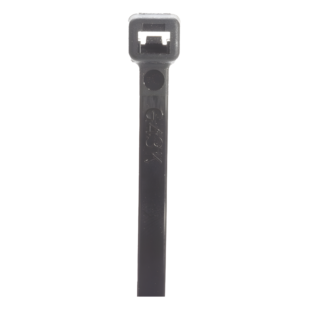 Cincho STRONGHOLD, 370 mm largo x 4.8mm ancho, Tensión 50 lb (222 N) Nylon 6,6 Color Negro, Paquete de 100 Piezas