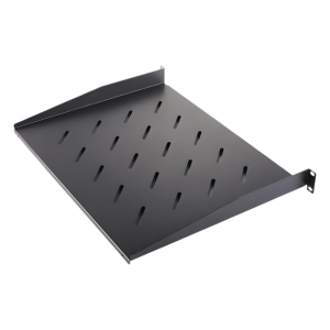 Charola para Soportar Equipos en Rack de 19" / Profundidad de 35 CM / Color Negro / 1 U Rack