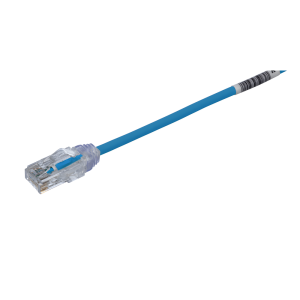 Cable de Parcheo TX6, UTP Cat6, Diámetro Reducido (28AWG), Color Azul, 30.48 Metros (100 Pies)