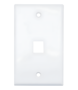 Placa de Pared (Face Plate) / 1 Puerto / Color Blanco / Caja con 20 Piezas / ABS