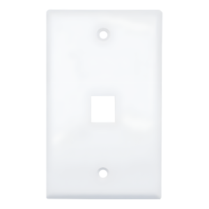 Placa de Pared (Face Plate) / 1 Puerto / Color Blanco / Caja con 20 Piezas / ABS