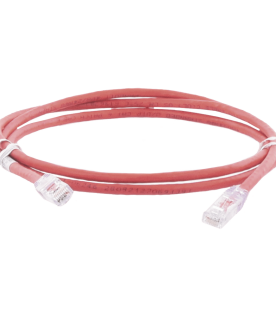Cable de Parcheo UTP Categoría 6, con Plug Modular en Cada Extremo - 2 Metros (6.56 Pies) - Rojo