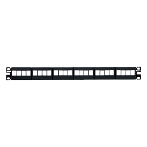 Panel de Parcheo Modular Keystone (Sin Conectores), de 24 Puertos, Espacio Para Identificación con Etiqueta Adhesiva, 1UR