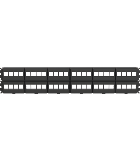 Panel de Parcheo Modular Keystone (Sin Conectores), de 48 Puertos, Identificación con Etiqueta Adhesiva, 2UR
