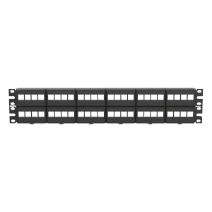 Panel de Parcheo Modular Keystone (Sin Conectores), de 48 Puertos, Identificación con Etiqueta Adhesiva, 2UR