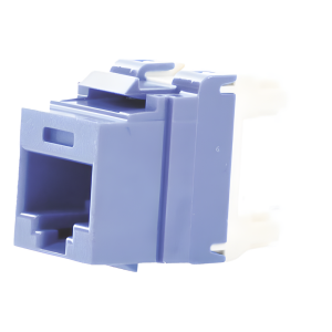 Conector Jack Estilo 110 (de Impacto), Tipo Keystone, Categoría 5e, de 8 Posiciones y 8 Cables, Color Azul