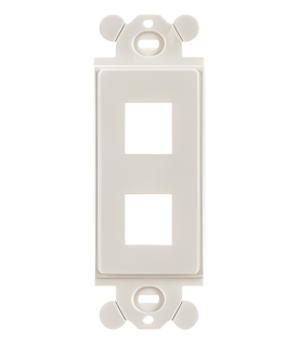 Marco de Módulo Dúplex, Para Placas Frontales Estándar GFCI, Acepta 2 Módulos Keystone, Color Blanco