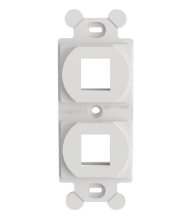 Marco de Módulo Dúplex, Para Placas Frontales Estándar NEMA 106, Acepta 2 Módulos Keystone, Color Blanco
