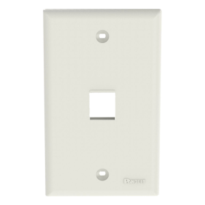 Placa de Pared Vertical, Salida Para 1 Puerto Keystone, Color Blanco Mate