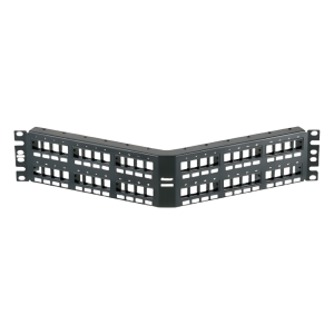 Panel de Parcheo Modular Keystone (Sin Conectores), Angulado, de 48 Puertos, 2UR