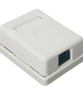 Caja de Pared con 1 Puerto Keystone, Incluye Jack STP Cat5e