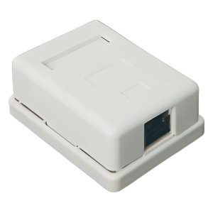 Caja de Pared con 1 Puerto Keystone, Incluye Jack STP Cat5e