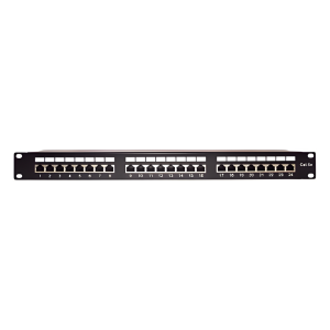 Panel de Parcheo de Impacto Blindado (STP) de 24 Puertos Cat5e, 19 Pulgadas