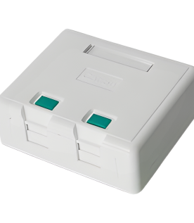 Caja de Pared con 2 Puertos Keystone, No Incluye Jacks