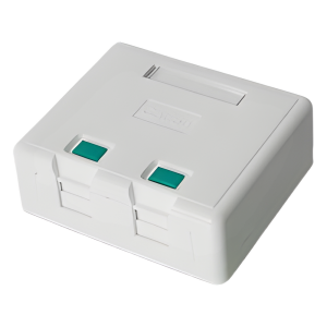 Caja de Pared con 2 Puertos Keystone, No Incluye Jacks