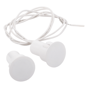 Contacto Magnético Empotrable / GAP 19 mm / Switch NC / Puertas Metálicas, Aluminio y Madera / 12VCC / Blanco / LED Indicador
