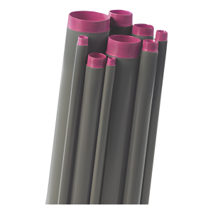Tubo Conduit  rígido de aluminio de 2” (50.8 mm) con recubrimiento de PVC de 3.05 m con cople.