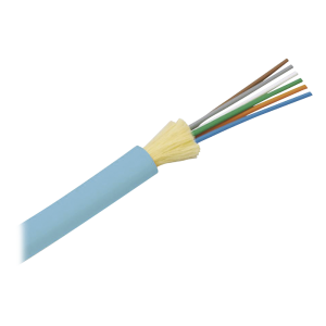 Cable de Fibra Óptica de 12 Hilos, Multimodo OM4 50/125 Optimizada, Interior, Tight Buffer 900um, No Conductiva (Dieléctrica), OFNR (Riser), Precio Por Metro
