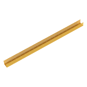 Canaleta Ranurada de PVC sin Tapa, Fiber-Duct™, 4 in de Ancho, 4 in de Alto y 1828.8 mm de Largo, Color Amarillo