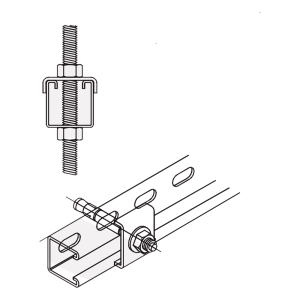 Tope Unicanal  "U" para Tornillo de  3/8" ( 9.5 mm ).