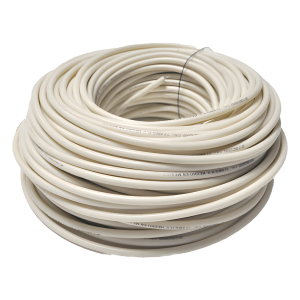 Cable Doble Aislado para Cercas Electrificadas / Bobina 50 m (164 ft) / Calibre 22 / Anti-UV / Multifilar Flexible