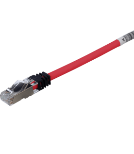 Patch Cord Cat6A, Blindado S/FTP, CM/LS0H, 2.74 Metros (9 Pies), Color Rojo