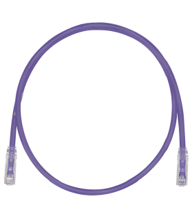 Cable de Parcheo TX6, UTP Cat6, Diámetro Reducido (28AWG), Color Violeta, 20 cm (7.87 pulgadas)