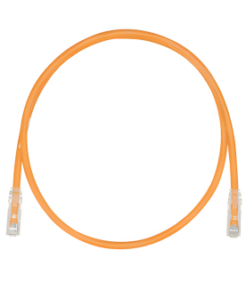 Cable de Parcheo TX6, UTP Cat6, Diámetro Reducido (28AWG), Color Naranja, 20 cm (7.87 pulgadas)