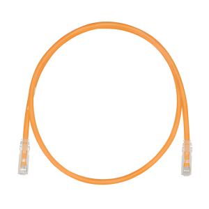 Cable de Parcheo TX6, UTP Cat6, Diámetro Reducido (28AWG), Color Naranja, 20 cm (7.87 pulgadas)