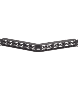 Panel de Parcheo Modular Mini-Com (Sin Conectores), Angulado, Sin Blindaje, Alta Densidad, de 48 Puertos, 1UR