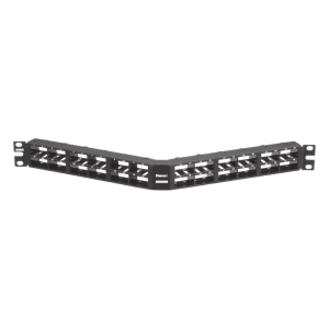 Panel de Parcheo Modular Mini-Com (Sin Conectores), Angulado, Sin Blindaje, Alta Densidad, de 48 Puertos, 1UR