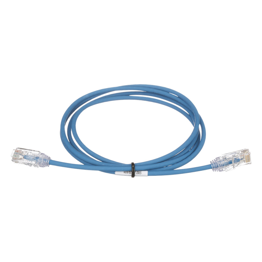 Cable de Parcheo TX6, UTP Cat6, Diámetro Reducido (28AWG), Color Azul, 4.57 Metros (15 Pies)